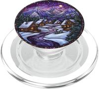 Night Court Mountain Village Artwork PopSockets PopGrip for MagSafe