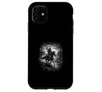 Night Cowboy On Galloping Horse Desert Trail Case for iPhone 11