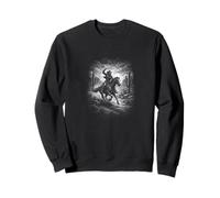 Night Cowboy On Galloping Horse Desert Trail Sweatshirt