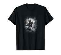 Night Cowboy On Galloping Horse Desert Trail T-Shirt