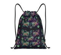 Night Critter Print Drawstring Gym Sack | Bright Patterns For Every Outdoor Trip