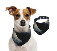 Night Crow Dog Bandanas,Summer Bandanas for Dogs Washable Adjustable Dog Triangle Scarf Bibs Cute Pet Bibs for Medium Large Dogs Puppy and Cats Small