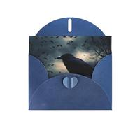 Night crow Greeting Cards Blank Note Cards with Envelopes Happy Birthday Card Thank You Card Wedding Party Invitation Cards for All Occasions 4x6 Inch
