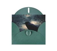 Night crow Greeting Cards Blank Note Cards with Envelopes Happy Birthday Card Thank You Card Wedding Party Invitation Cards for All Occasions 4x6 Inch
