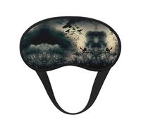 Night Crow Print Sleep Eye Mask Light Blocking Soft and Comfortable Night Eye Blinder for Women Men for Sleeping Travel Night Shift