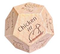 Night Date Food Dice - 12 Faced Wooden Dinner Decision Dice | Funny Couple Food Choice Decision Dice for Women Men Girlfriend Boyfriend
