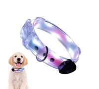 Night Dog Collar Light Up, Dog Collar Lights For The Dark, Rechargeable Flashing LED Dog Collar With 3 Modes, Adjustable Glowing Collar Anti-Lost Nighttime Safety Collar For Small/Medium Dogs Cats