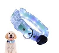 Night Dog Collar Light Up, Dog Collar Lights For The Dark, Rechargeable Flashing LED Dog Collar With 3 Modes, Adjustable Glowing Collar Anti-Lost Nighttime Safety Collar For Small/Medium Dogs Cats