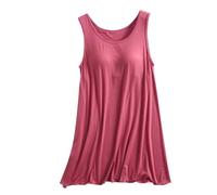 Night Dress Women UK Nighties for Elderly Women Sleepwear Womens Strappy Nightdresses Sleeveless Ladies Nightie Modal Nightwear Solid Color Nightdresses with Built in Bra Womens Nightshirts Red