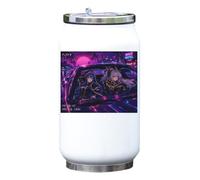 Night Drive Through Neon City Vacuum Insulated Thermal Beverage Can Bottle White