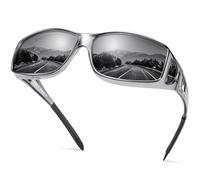 Night Driving Glasses Fit Over Glasses for Men Women, Anti-Glare Night Vision Glasses Yellow HD Wraparound Polarized Glasses