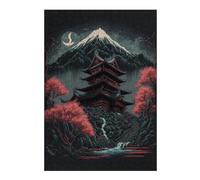 Night Falls on The Pagoda Decorative Jigsaw Puzzle for Adults, 300 PCS