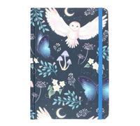 Night Flight Owl A5 Notebook With Gold Foil & Midnight Design