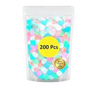 Night Fluorescent Cobbles - Point Four Inch Vibrant aquarium styling Gravel, Bulk Pack Radiant Shimmering Gems | Illuminated Crystals For Backyard Walkway Patio Park Flowerbed Pond Pool Border Ornamen