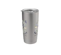 Night Garden Moth Moon Floral Wreath Celestial Botanical Na Stainless Steel Insulated Tumbler