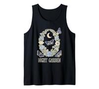 Night Garden Moth Moon Floral Wreath Celestial Botanical Na Tank Top