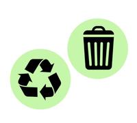 Night Glow Garbage Bin Sticker Large Green PVC Self Adhesive