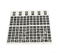 Night Glow Rocker Switch Decal Labels, 132-Piece er Sheet for Circuit Panel Customization, PBC Plastic with Glow-in-The-Dark Feature for Car Boat Truck Marine Interior