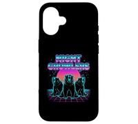 Night Growlers Retrowave Synthwave 80s Bear Roar Case for iPhone 16