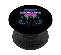 Night Growlers Retrowave Synthwave 80s Bear Roar PopSockets Adhesive PopGrip
