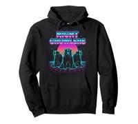Night Growlers Retrowave Synthwave 80s Bear Roar Pullover Hoodie