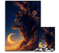 Night Guardian 1000 Pieces Puzzles for Adults Wooden Jigsaw Perfect for Family Fun on Christmas Thanksgiving Birthdays Easter 1000 PCS(75x50cm)