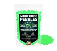 Night Guide Pebbles, Decorative Gravel Stepping Rocks - Colorful Glowing Garden Stones,for Fish Tank, Aquarium, Outdoor, Patio, Balcony, Walkway, Pathway, Backyard