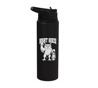 Night Hiker Funny Owl Lantern Wilderness Camping Design Stainless Steel Insulated Water Bottle