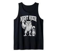 Night Hiker Funny Owl Lantern Wilderness Camping Design Tank Top