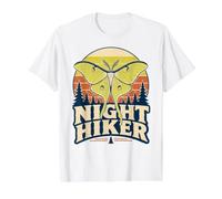 Night Hiker Luna Moth Vintage Forest Explorer Value Graphic T-Shirt, Men, White, M