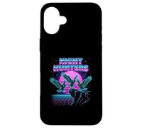 Night Hunters Eagles Retrowave Synthwave 80s Sky Case for iPhone 16 Plus