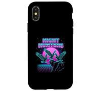 Night Hunters Eagles Retrowave Synthwave 80s Sky Case for iPhone X/XS