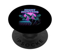 Night Hunters Eagles Retrowave Synthwave 80s Sky PopSockets Adhesive PopGrip