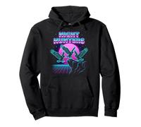 Night Hunters Eagles Retrowave Synthwave 80s Sky Pullover Hoodie