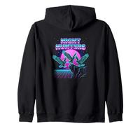 Night Hunters Eagles Retrowave Synthwave 80s Sky Zip Hoodie