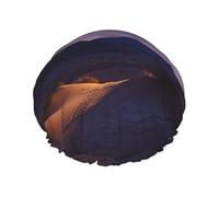 Night in the Desert Shower Cap for Women Double Layers Thick Hair Caps Reusable Waterproof Bath Caps with Elastic Band Hair Hat Washable Shower Hat for Men Women Spa Salon