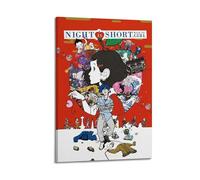 Night Is Short, Walk On Girl Poster Vintage Wall Art Canvas Aesthetic Posters Music And Movies Decor Painting for Living Room Bed Room 12x18inch(30x45cm) Frame-style