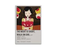 Night Is Short, Walk On Girl Posters Wall Art Print Poster Decor Vintage Canvas for Living Room Bed Room 12x18inch(30x45cm) Unframe-style