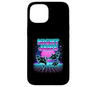 Night Jaws Retrowave Synthwave 80s Shark Cosmic Case for iPhone 15