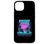 Night Jaws Retrowave Synthwave 80s Shark Cosmic Case for iPhone 15 Plus