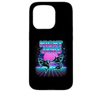 Night Jaws Retrowave Synthwave 80s Shark Cosmic Case for iPhone 15 Pro