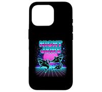 Night Jaws Retrowave Synthwave 80s Shark Cosmic Case for iPhone 16 Pro