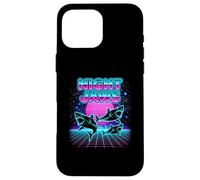 Night Jaws Retrowave Synthwave 80s Shark Cosmic Case for iPhone 16 Pro Max