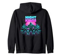 Night Kings Gorillas Retrowave Synthwave 80s Alpha Zip Hoodie