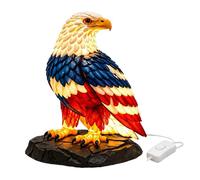 Night Lamp - 4x3 Inch LED Nightlight, Bald Eagle Ornament, Plug-in Wall Light for Hallway | Automatic Illumination Patriotic Decor for Nursery Man Cave Gift and Others