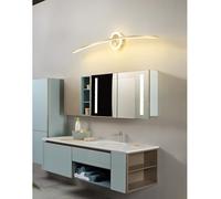 Night Lamp For Bedroom 1x Modern LED Wall Light, 20W, 3 Color Temperatures 3000K/4000K/6000K, 220V, Mirror, Bathroom and Interior Lighting, Simple Design (Gold - L100cm