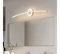 Night Lamp For Bedroom 1x Modern LED Wall Light, 25W, 3 Color Temperatures 3000K/4000K/6000K, 220V, Mirror, Bathroom and Interior Lighting, Simple Design (White - L100cm