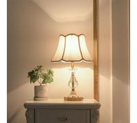 Night Lamp For Bedroom Bedside, Ceramic Table, Floor with Shade | Suitable E27 LED Light Source | with Switch | & Living Room (Bulb Not Included) (Small)