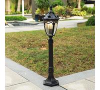 Night Lamp For Bedroom Black Outdoor Mast Light Country House Garden Lantern 1 Flame x 80W IP55 E27 Aluminum Lantern, Garden & Path Lighting.