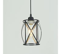 Night Lamp For Bedroom E27 Industrial Vintage Metal Pendant Lights Cage Black Retro Ceiling Light Fixture Vintage Ceiling Ceiling Light Pendant Light Cage Antique Pendan